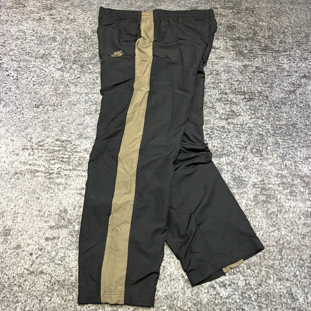 VTG Nike Track Pants Mens Large Black Windbreaker Athletic Baggy Y2K